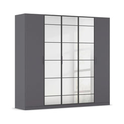 Ashworth Metallic Grey 226cm 5 Door Hinged Wardrobe 