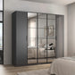 Ashworth Metallic Grey 226cm 5 Door Hinged Wardrobe  - Styled in a Bedroom
