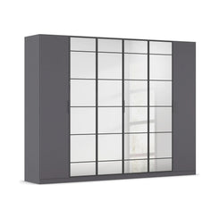 Ashworth Metallic Grey 6 Door Hinged Wardrobe - W271cm