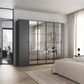 Ashworth Metallic Grey 6 Door Hinged Wardrobe - W271cm - Styled in a Bedroom