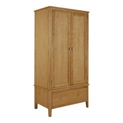 Atlantic Natural Lacquer 2 Door Wardrobe with Drawer