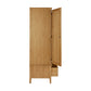 Atlantic Natural Lacquer 2 Door Wardrobe with Drawer - Side View