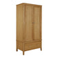 Atlantic Natural Lacquer 2 Door Wardrobe with Drawer