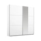 Rauch 218cm Aura White Sliding Door Wardrobe with Mirror 