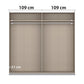 Interior Details of Rauch 218cm Sliding door wardrobe