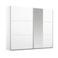 Rauch 261cm Aura White Sliding Door Wardrobe with Mirror 