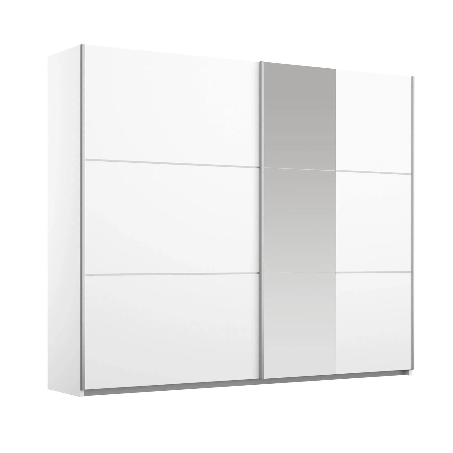 Rauch 261cm Aura White Sliding Door Wardrobe with Mirror 