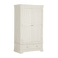 Bordeaux Ivory Double Gents Wardrobe with Drawer