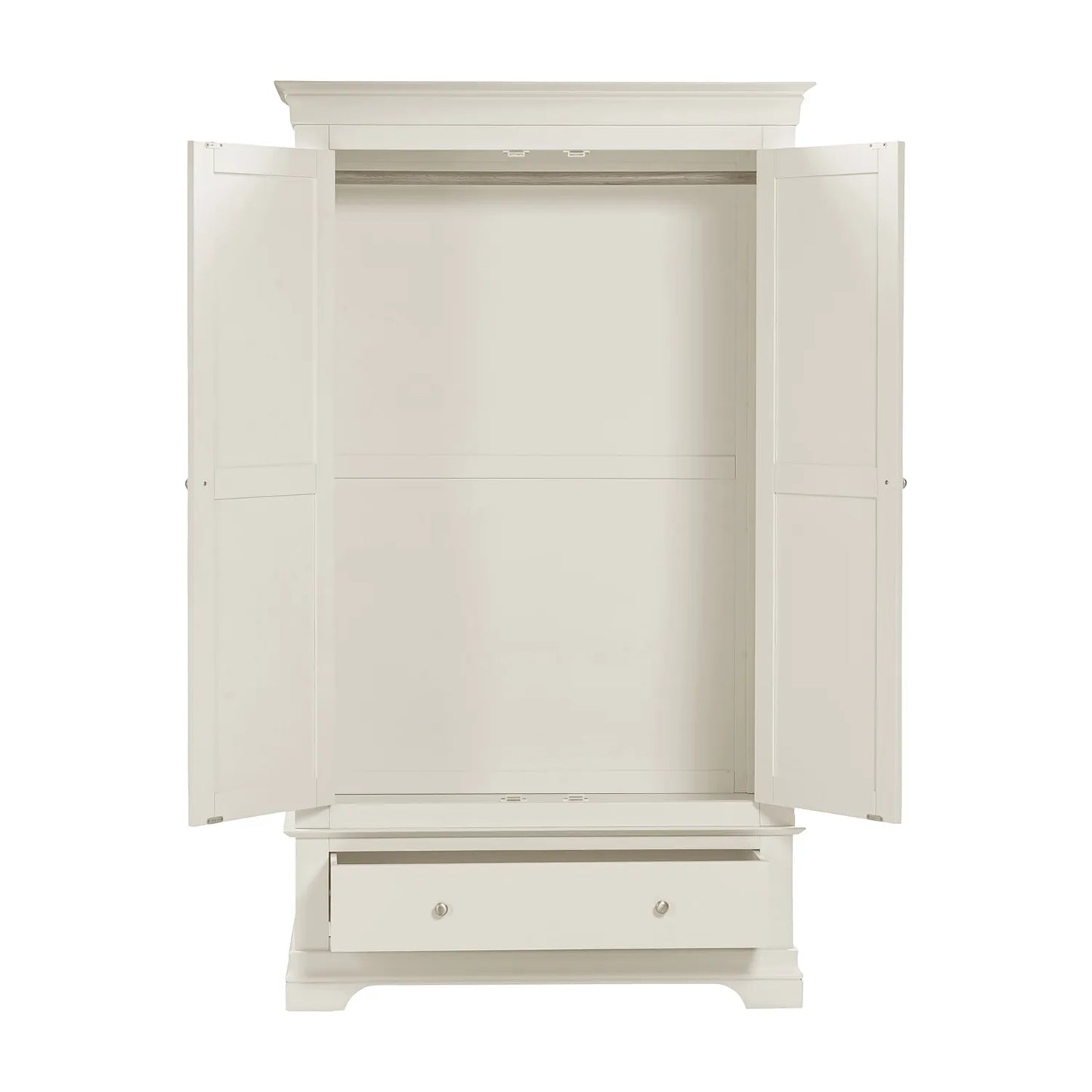 Bordeaux Ivory Double Gents Wardrobe with Drawer | Small Storage