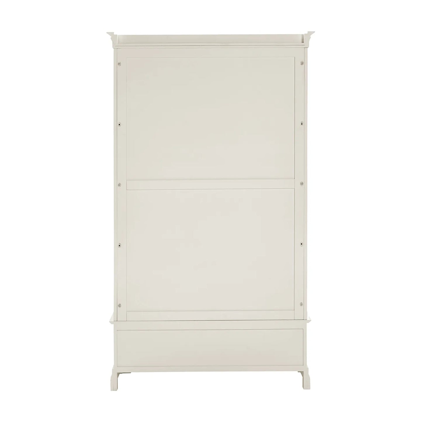 Bordeaux Ivory Double Gents Wardrobe with Drawer  - Rear view
