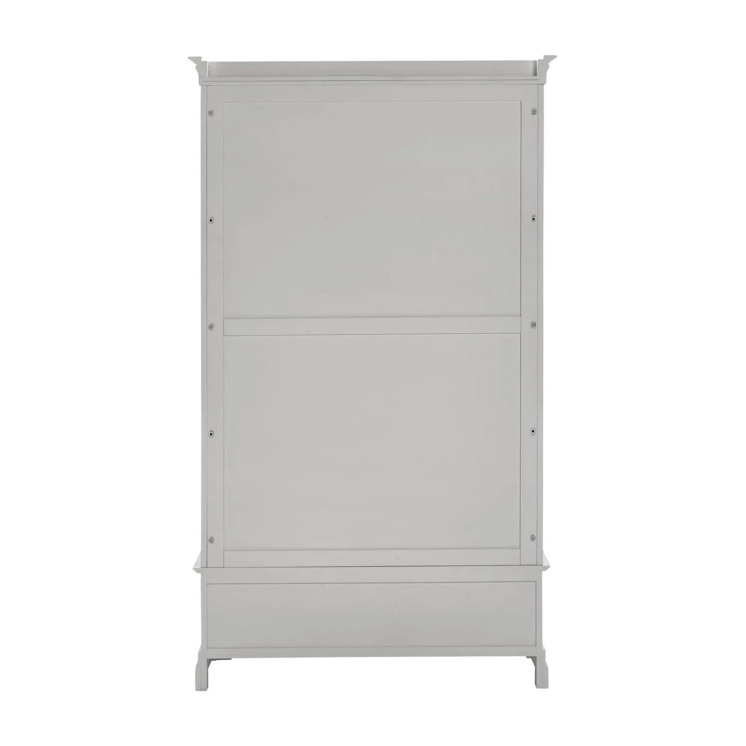 Rear View of Bordeaux Pebble Grey Double Gents Wardrobe with Drawer 