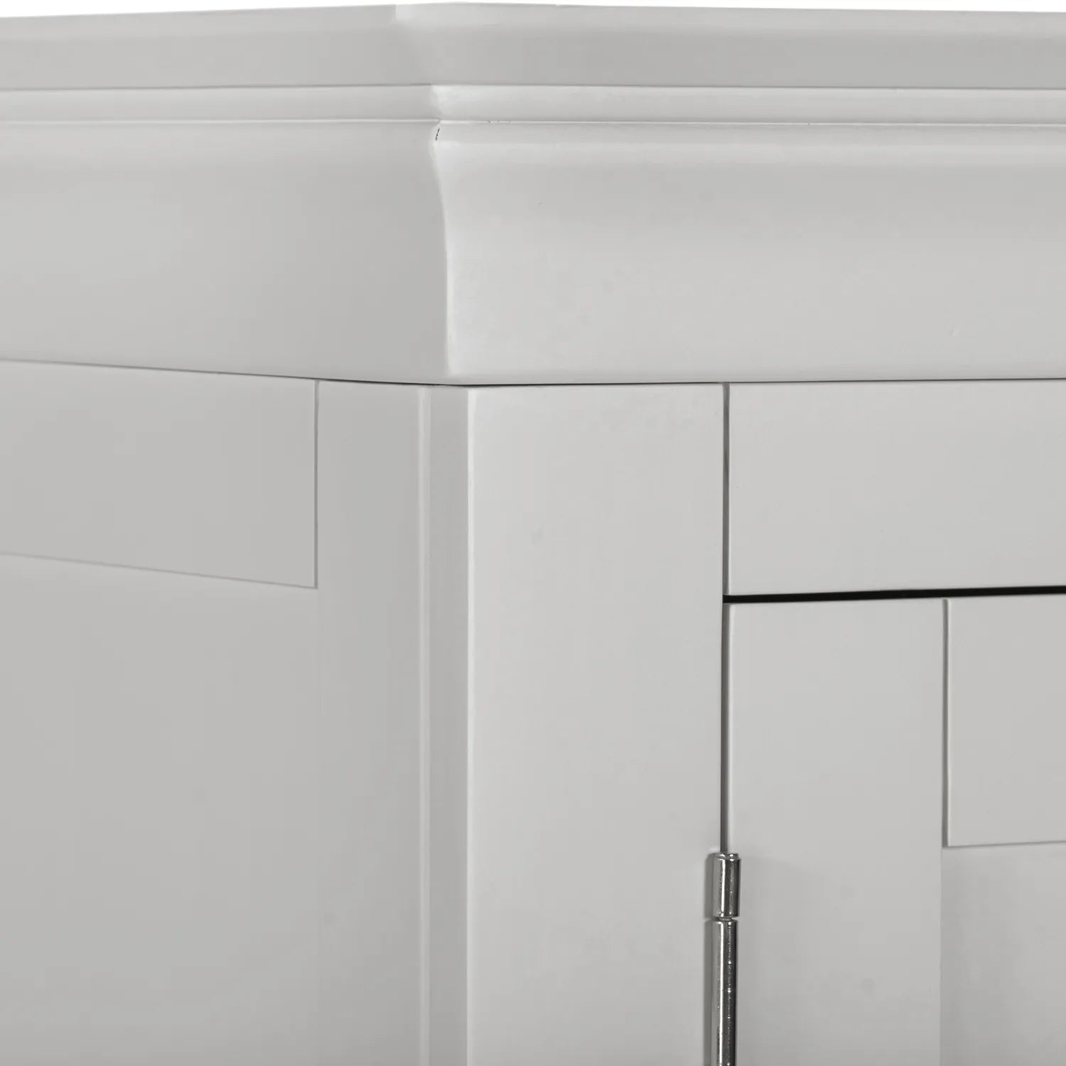 Close up of Bordeaux Pebble Grey Double Gents Wardrobe with Drawer 