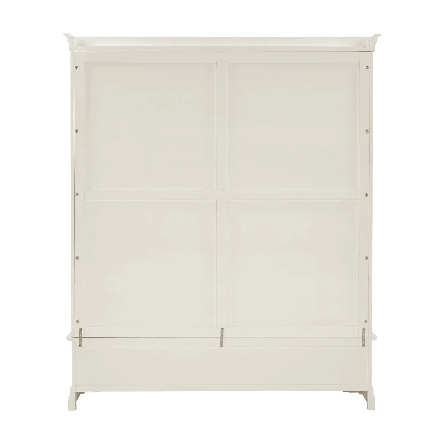 Back View of Bordeaux Ivory Triple Wardrobe with 2 Drawers | Elegant Painted Bedroom Furniture