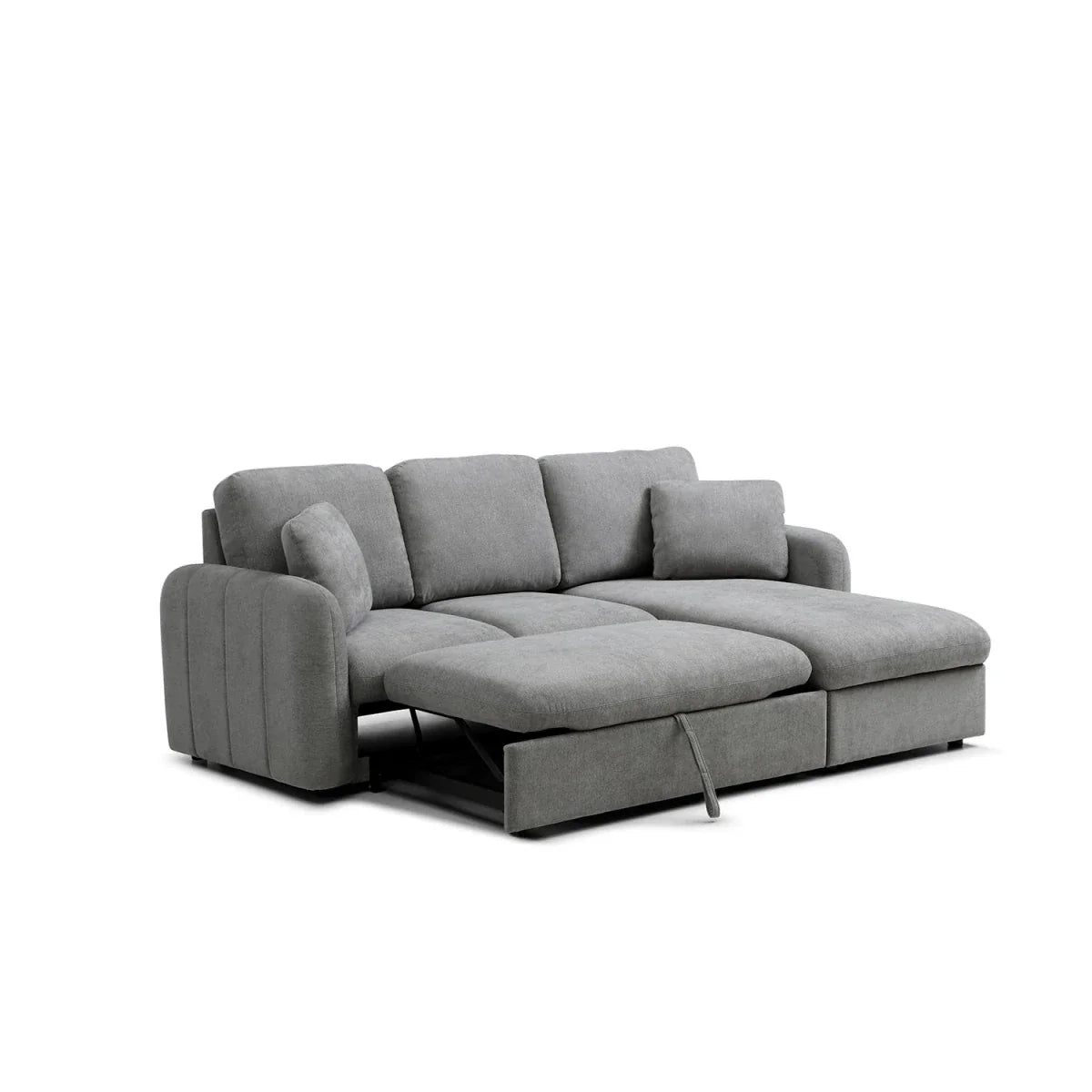 Baxter Grey Corner Chaise Sofa Bed with Storage - Sofa bed Mode