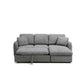 Grey Chaise Sofa Bed with Storage
