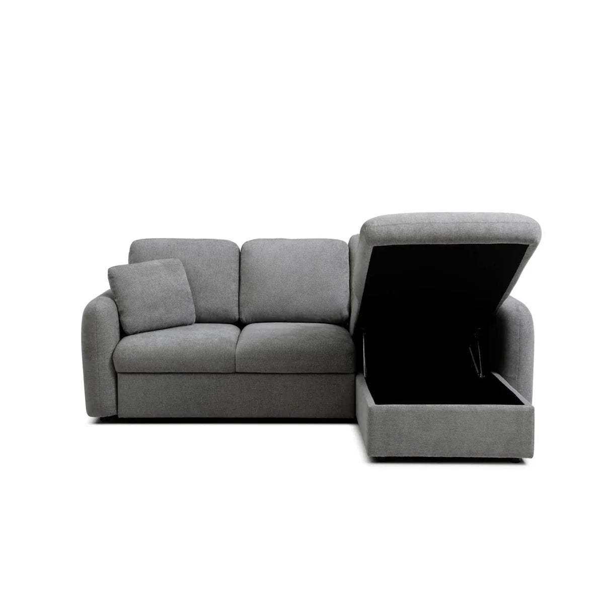 Modern grey sofa bed with pull out mechanism