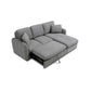 Corner sofa bed with hidden storage compartment
