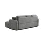 Baxter grey corner chaise sofa bed with storage open - Back View