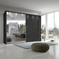 Wiemann Bristol Graphite Sliding Door Wardrobe With Mirror 