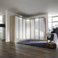 Bristol Oak and White Glass Front Large Corner Wardrobe 