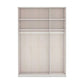 Bristol Oak & White Glass Front Large Corner Wardrobe 