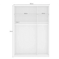 Bristol Oak & White Glass Front Large Corner Wardrobe 