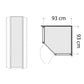 Bristol Oak & White Glass Front Large Corner Wardrobe 
