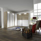 Bristol Oak & White Glass Front Large Corner Wardrobe 