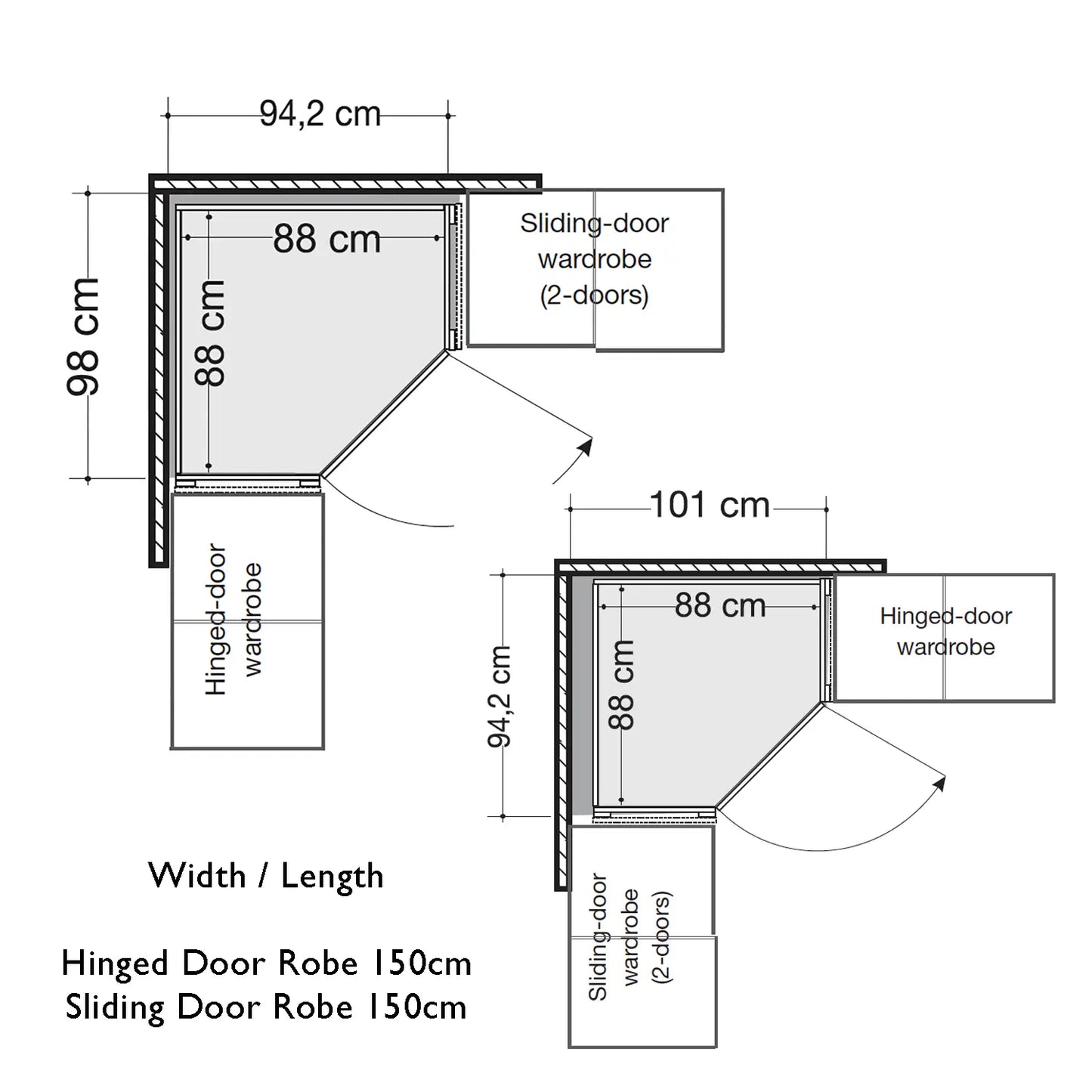 Bristol Oak & White Glass Front Large Corner Wardrobe 