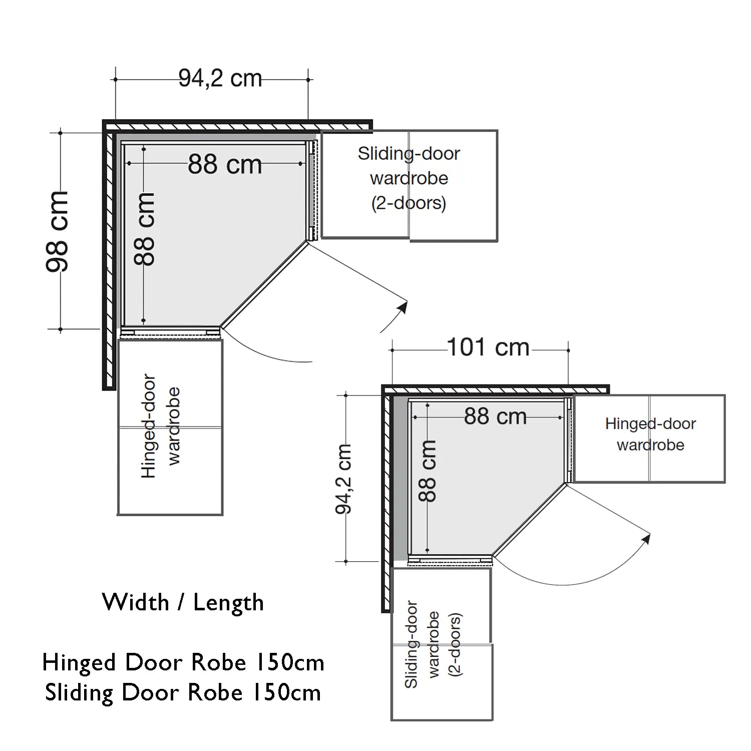 Bristol Oak & White Glass Front Large Corner Wardrobe 
