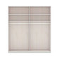Torino 4 Door Hinged Oak and White Glass Wardrobe
