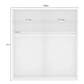 Bristol Oak & White Glass Front Large Corner Wardrobe 