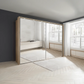 Wiemann Bristol Rustic Oak Sliding Door Mirrored Wardrobe 