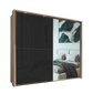 Wiemann Bristol Rustic Oak and Graphite Sliding Door Wardrobe 