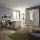 Brixton Polar Larch  Effect 3 Door Mirrored Wardrobe and Bedroom Furniture