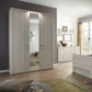 Brixton Polar Larch Oak Effect 3 Door Mirrored Wardrobe – W150cm
