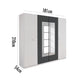 Bobi White 4 Door Wardrobe with Metallic Grey Centre & Mirror Panels – W181cm