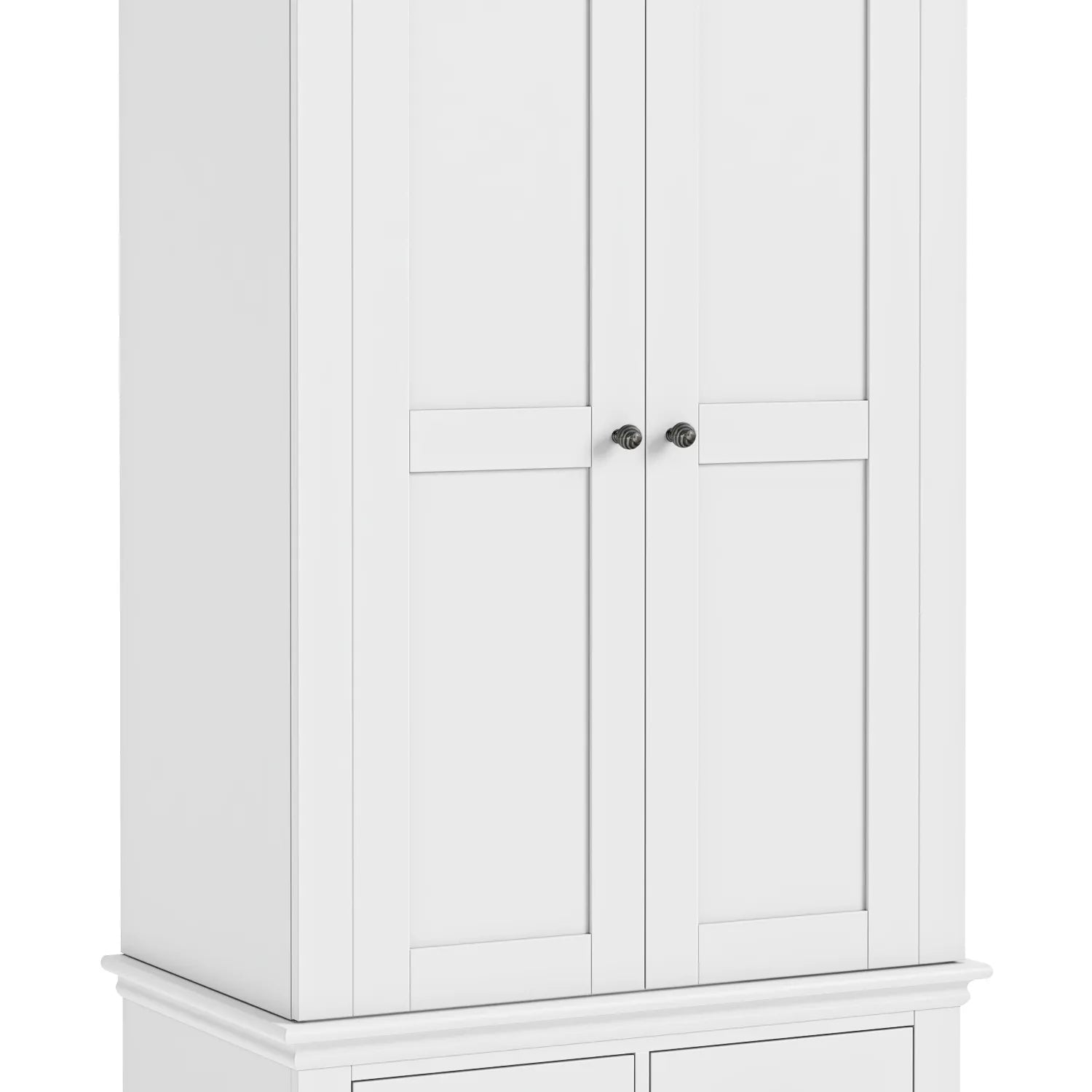 Close up Door handles of Bordeaux Gents Wardrobe - 2 Doors, 3 Drawers