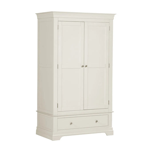 Bordeaux Ivory Double Gents Wardrobe with Drawer