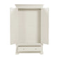 Bordeaux Ivory Double Gents Wardrobe with Drawer | Small Storage