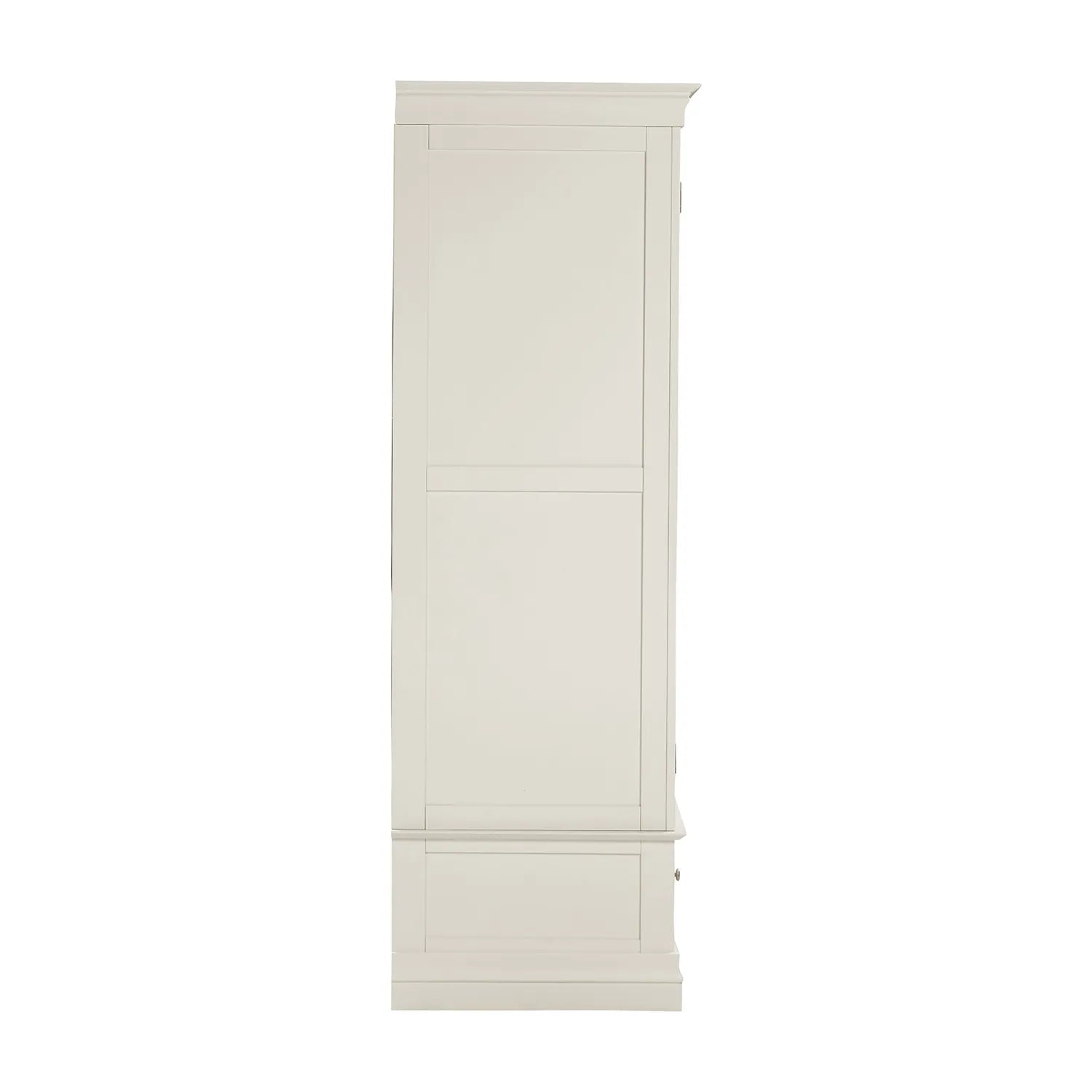 Bordeaux Ivory Double Gents Wardrobe with Drawer  - Side View
