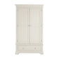Bordeaux Ivory Double Gents Wardrobe with Drawer | Home Of Wardrobes