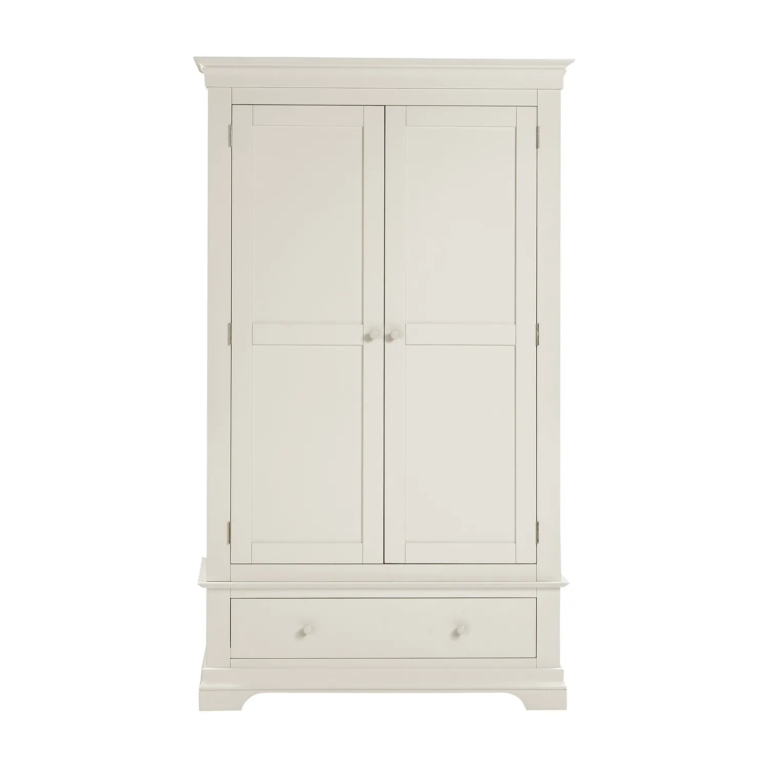 Bordeaux Ivory Double Gents Wardrobe with Drawer | Home Of Wardrobes