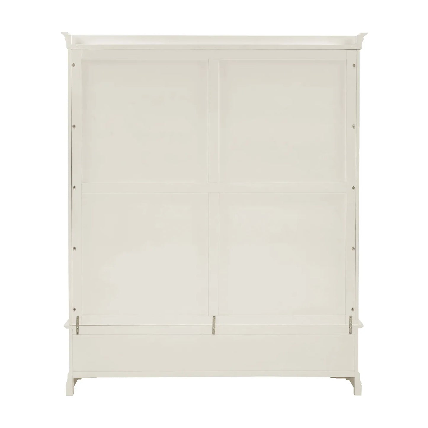 Back View of Bordeaux Ivory Triple Wardrobe with 2 Drawers | Elegant Painted Bedroom Furniture