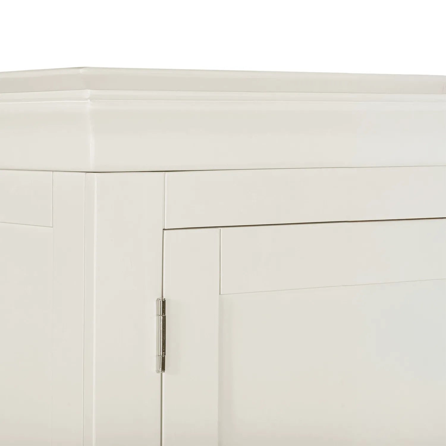 Close up of Bordeaux Ivory Triple Wardrobe with 2 Drawers | Elegant Painted Bedroom Furniture