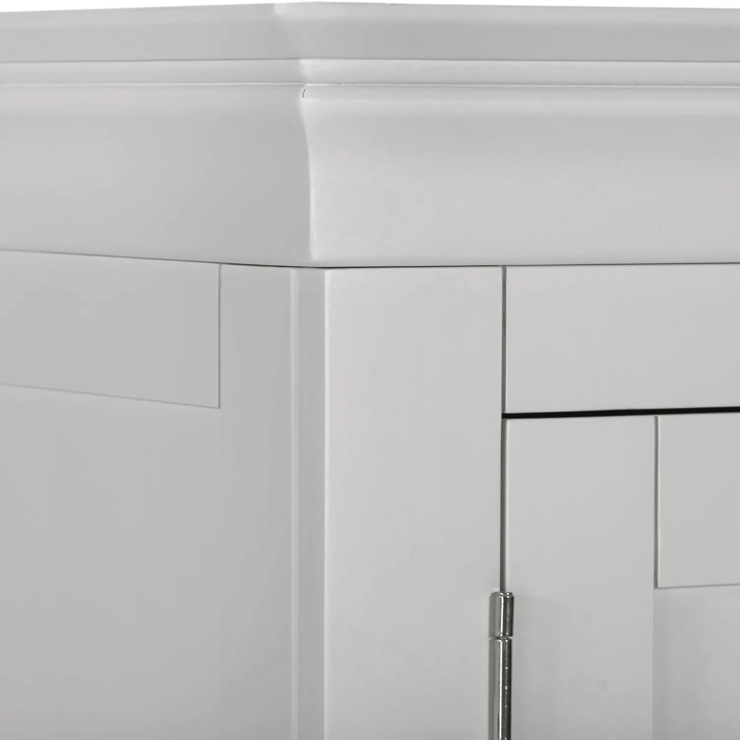 Close up of Bordeaux Pebble Grey Double Gents Wardrobe with Drawer 