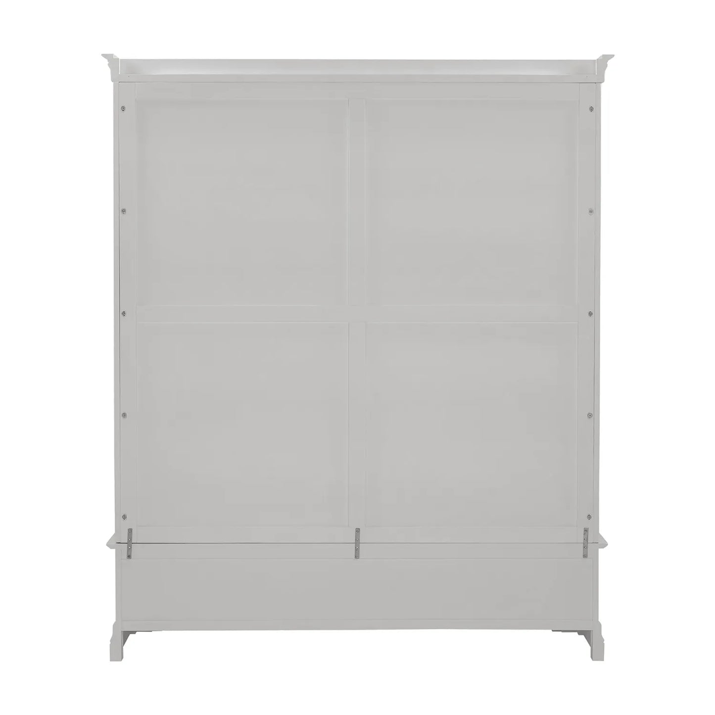 Back view of Bordeaux Pebble Grey Triple Wardrobe with 2 Drawers 