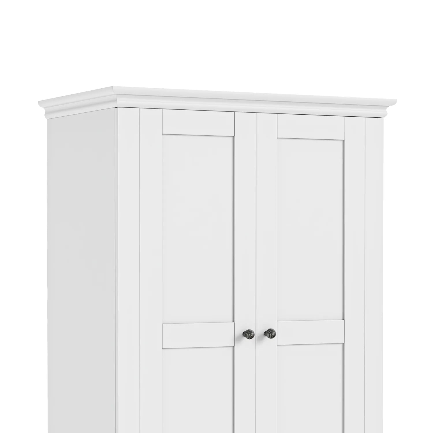 Close up of Top Cornice of Bordeaux Gents Wardrobe - 2 Doors, 3 Drawers