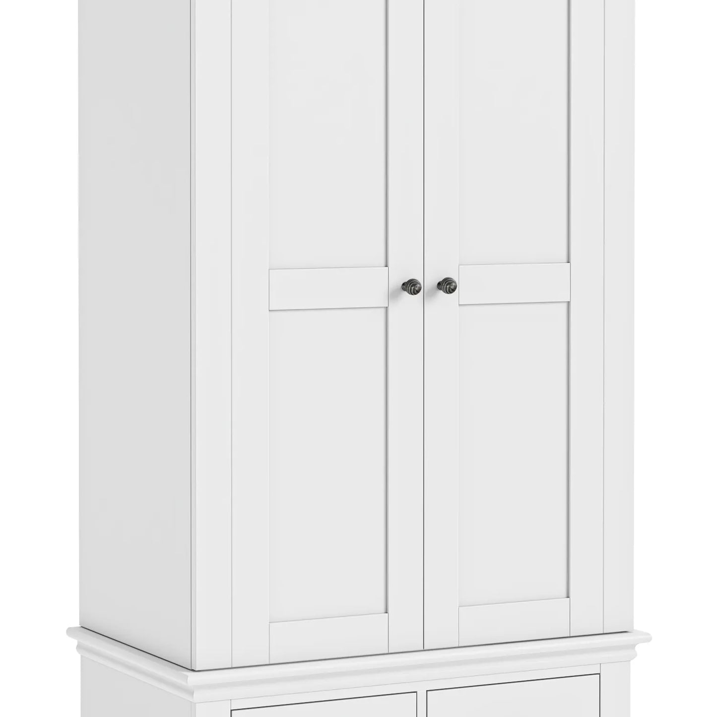Close up Door handles of Bordeaux Gents Wardrobe - 2 Doors, 3 Drawers