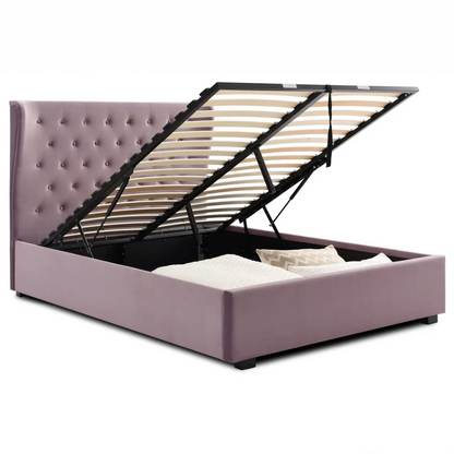 Bristol Heather Velvet Ottoman Bed - Pendle Village Furniture